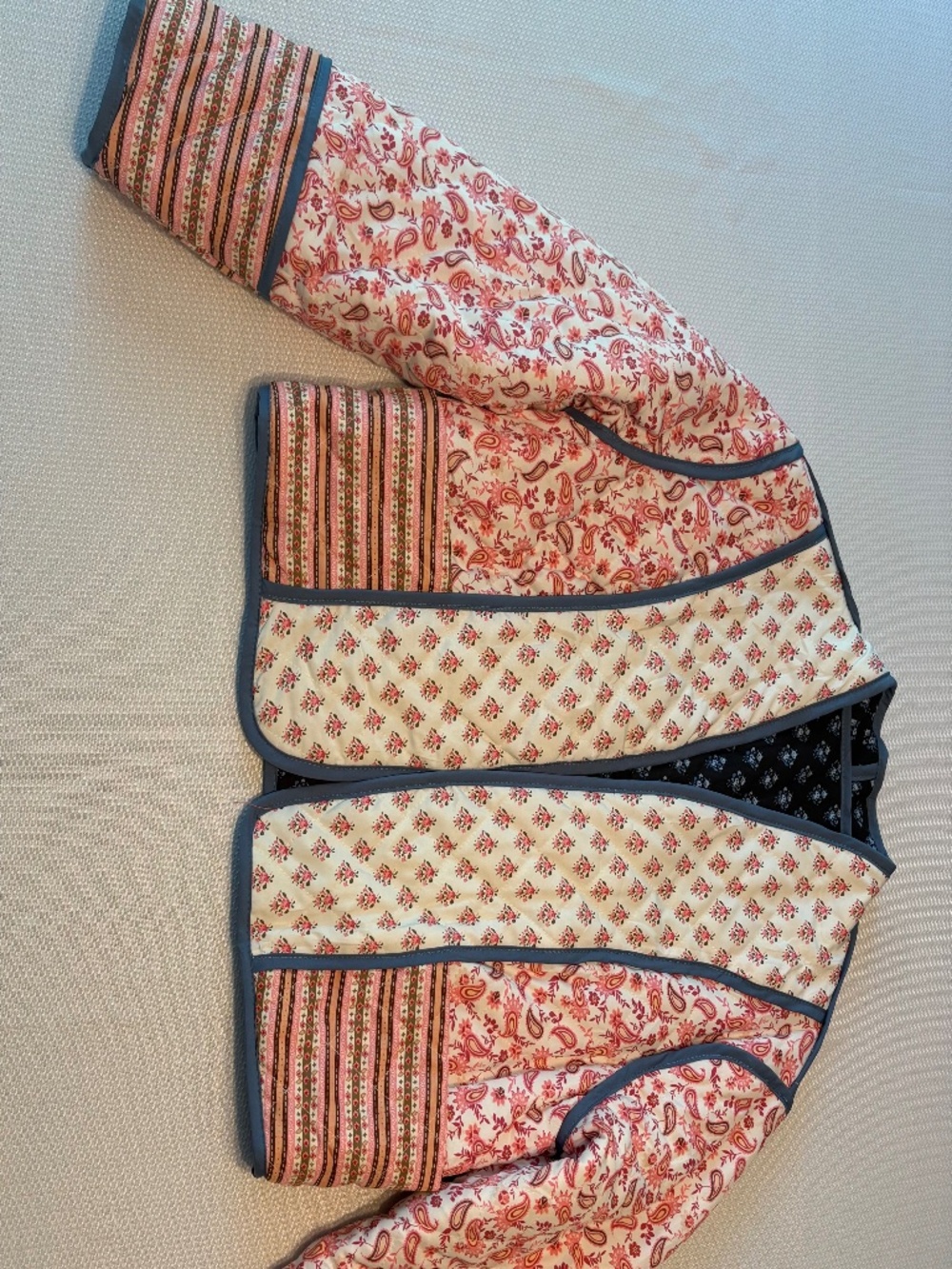 Reversible Quilted Floral Paisley Jacket Patchwork Boho Cottagecore
